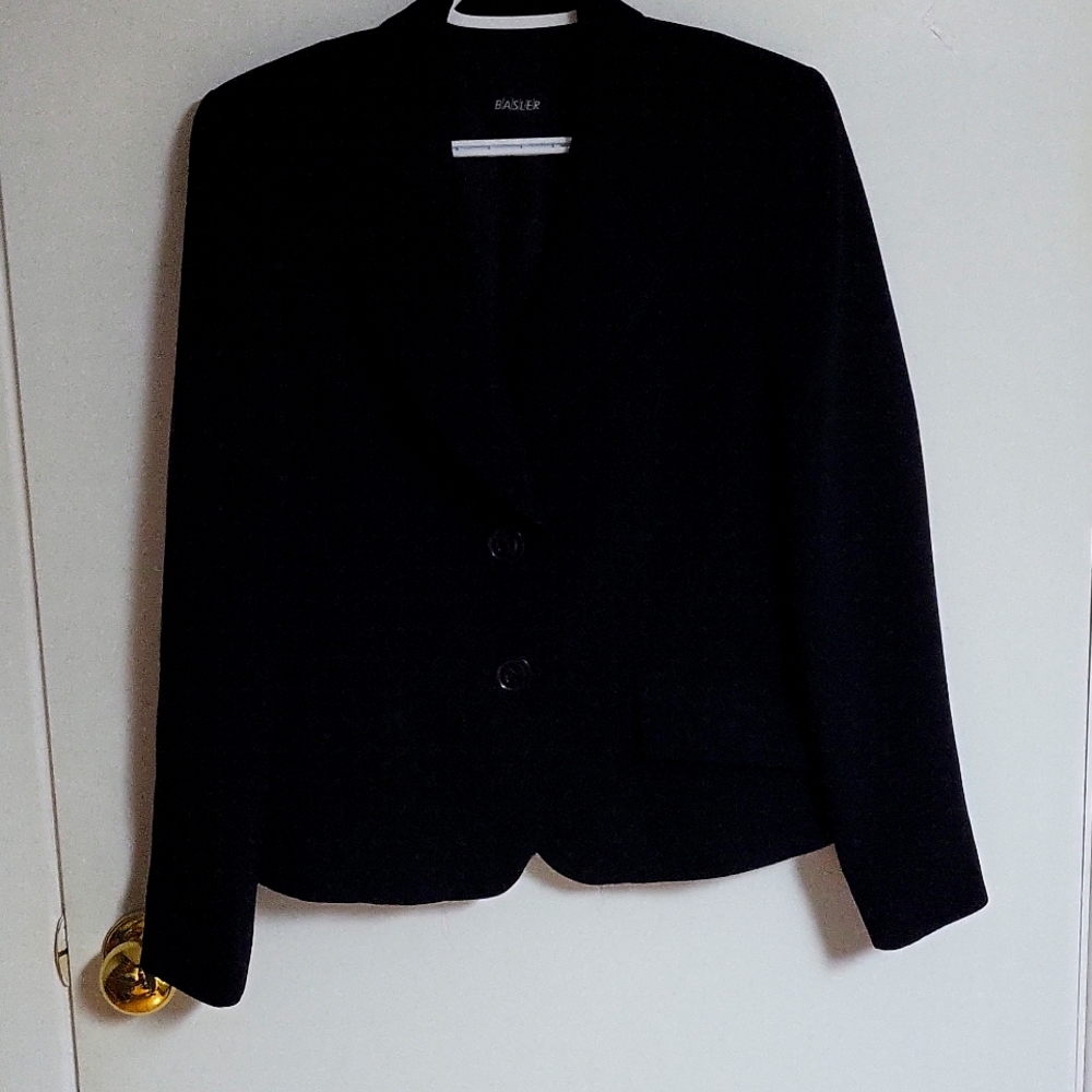 Vintage Basler Women's Black Blazer Size 38(US 6) Pre-Owned.